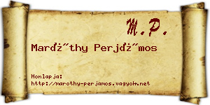 Maróthy Perjámos névjegykártya
